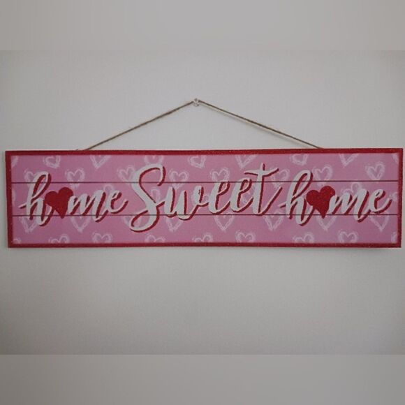 3 for 26 - New Valentine's Day Home Decor Wall/Door Sign "Home Sweet Home" - Picture 2 of 3